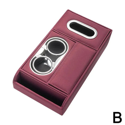 Car Armrest Cup Holder Tissue Box Storage Organizer