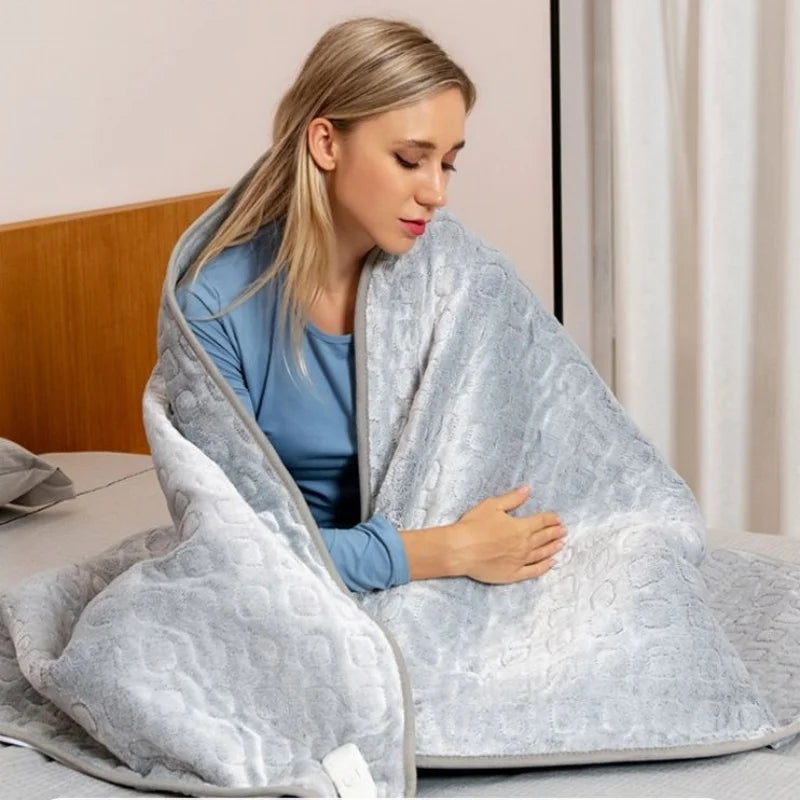 Electric Soft Flannel Heated Blanket Winter Body Warm Mat  Pad Heater