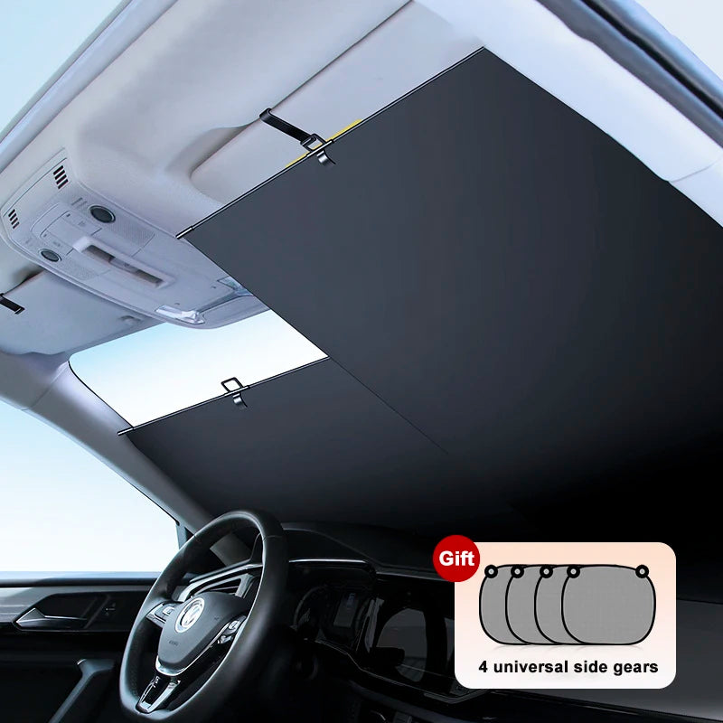 Car Retractable Sun Visor Front Windshield Sunshade Protection