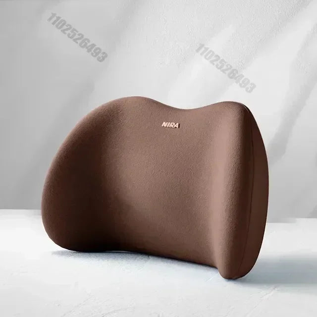 Car Headrest Lumbar Support Seat Cushion Backrest Set