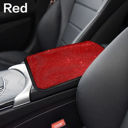 Car Diamond Studded Interior Protection Soft Comfortable Armrest Pad