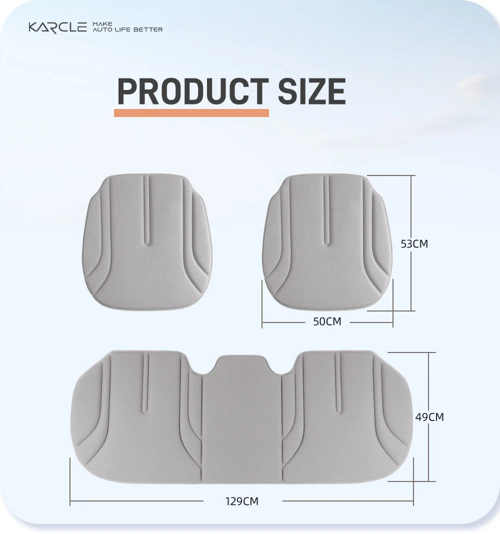 Car Universal Breathable Foam High-elastic Universal Seat Cushion 3 Pcs Set
