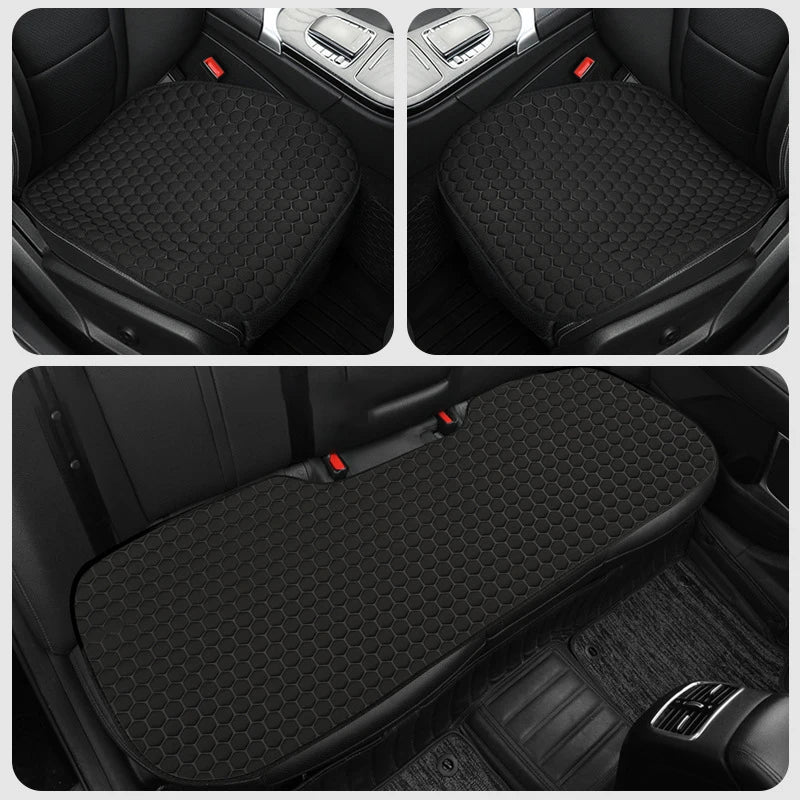 Car Summer Breathable Linen 3D Ice Silk Cushion 3 Pcs