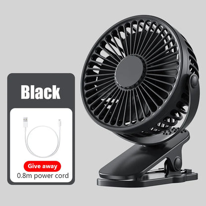 Portable Mini Hand Clip Fan USB Quiet Desktop Electric Fan Cooler