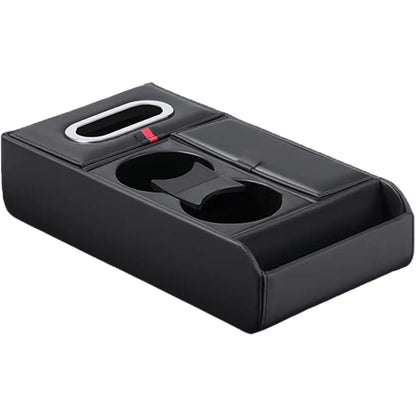 Car Armrest Pad Multifunctional Storage Box Tissue Water Cup Holder Organizer