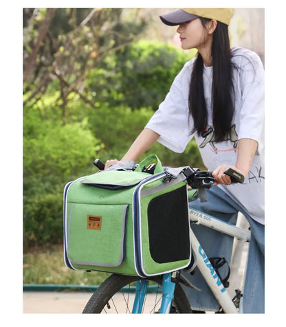 Bicycle Carrying Cat Dog Pet Bag Portable Backpack Organizer