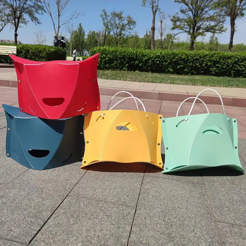 Outdoor Camping Folding Stool Plastic Chair Easy Carry Mini Seat Chair