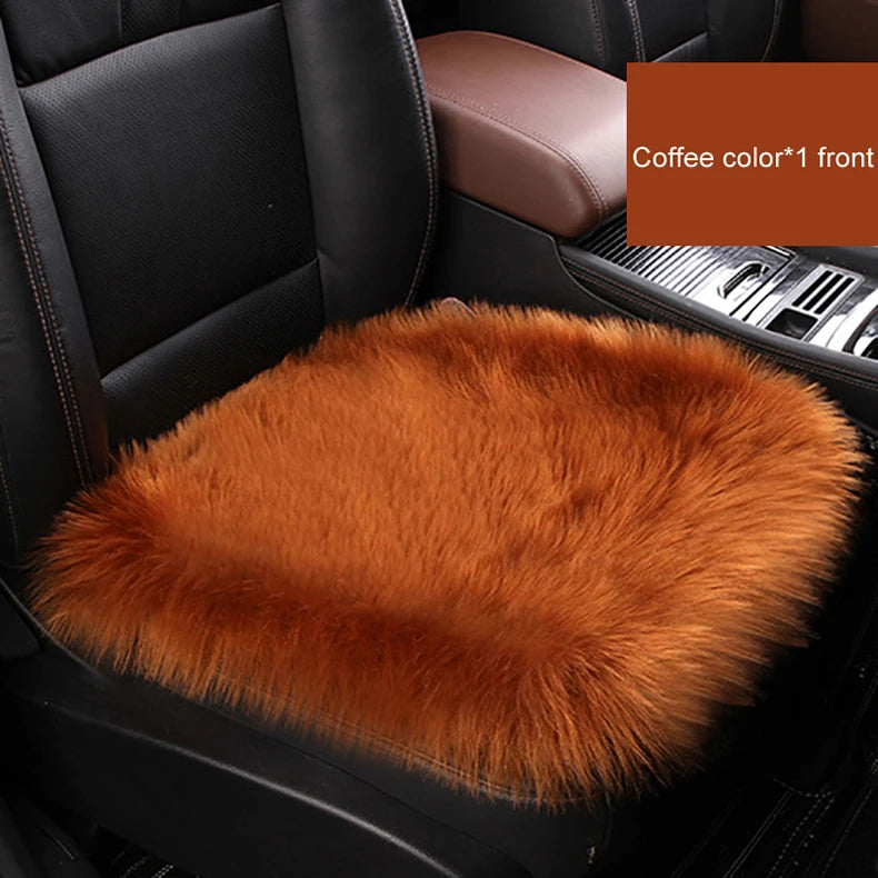 Artificial Wool Car Seat Cushion Winter Plush Auto Seat Cloak Universal Warm Car Seat Cover