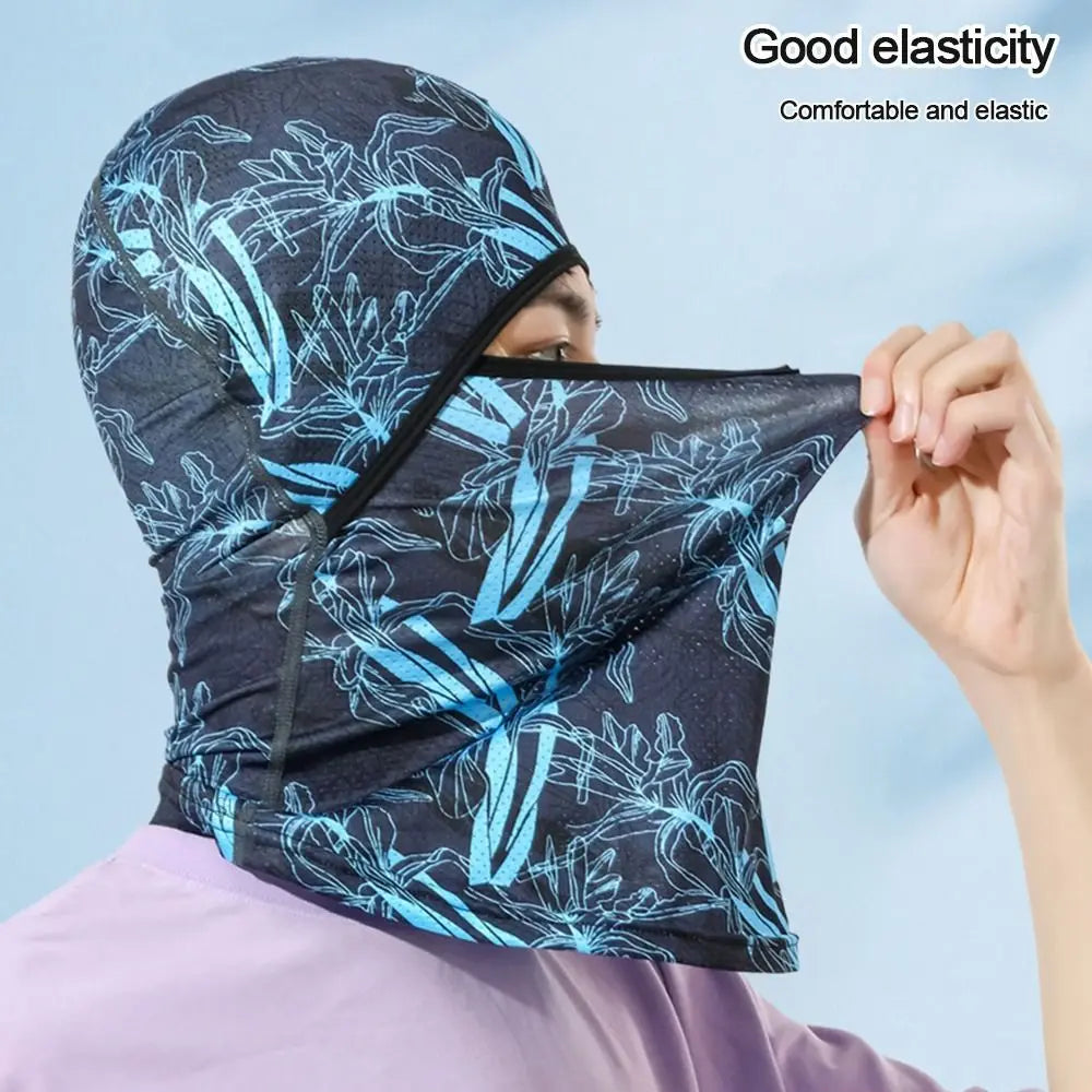 Motorcycle Cycling Summer Cool Ice Silk Full Face Sun Anti-UV Protection Face Cover Masks