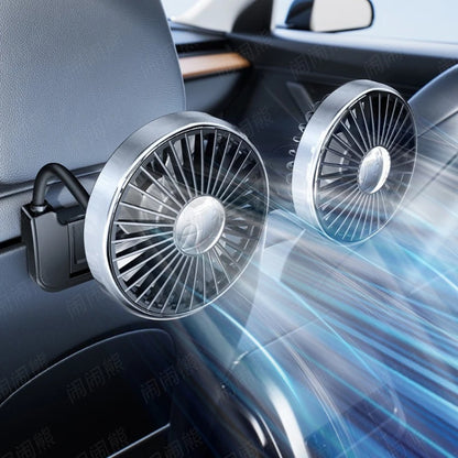 Car Dual-Head Fan Rear Seat Back Cooling Fans