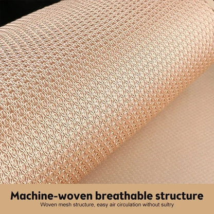 A Set of 3-piece Breathable Ice Silk Anti-slip Car Seat Cushions