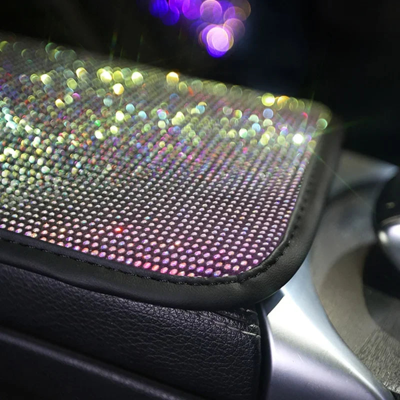 Car Diamond Studded Interior Protection Soft Comfortable Armrest Pad