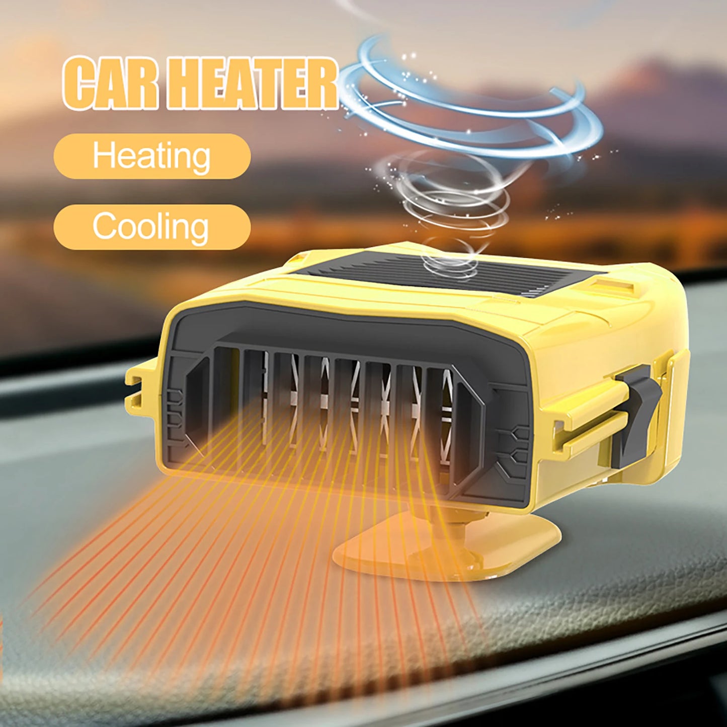 12V Electric Portable Cooling Heating Fans Heater 150w