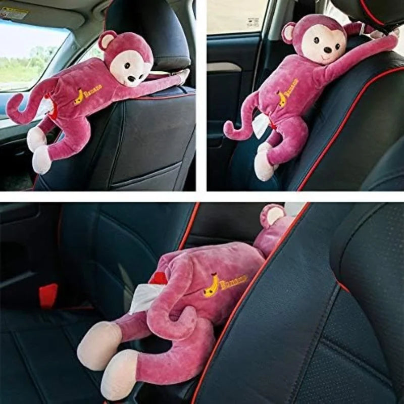 Car Portable Tissue Box Fun Monkey-Shaped Organzier
