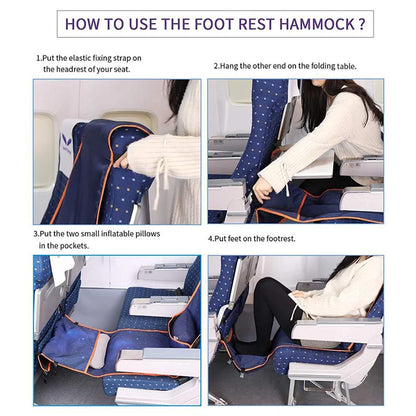 Car Travel Hammock Childen Adults Long Distance Travel Sleeping Bed Bus