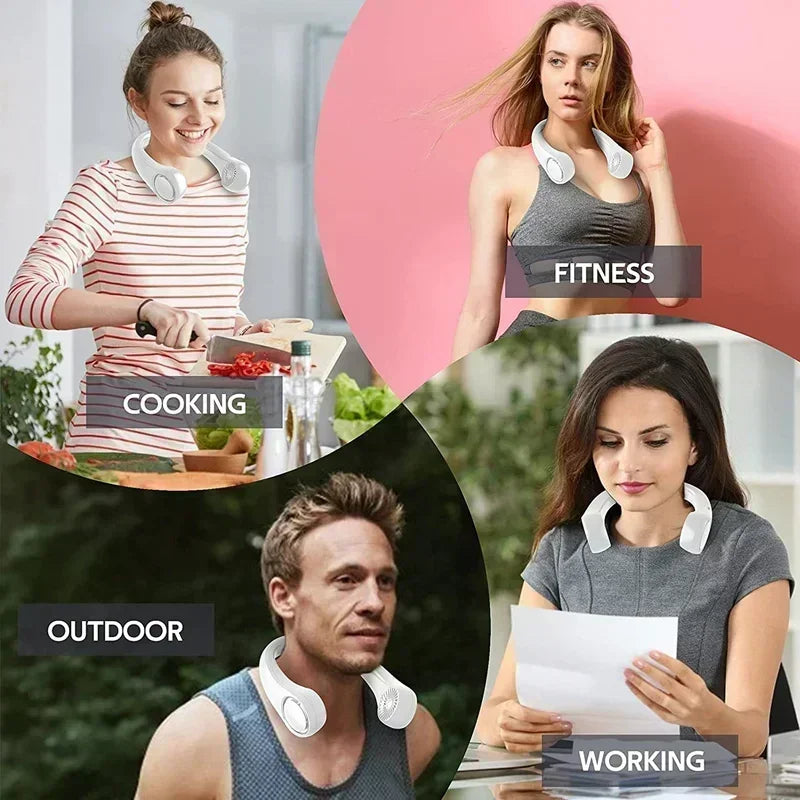 Portable Neck  Mini Electric Silent Neckband Wearable Fans