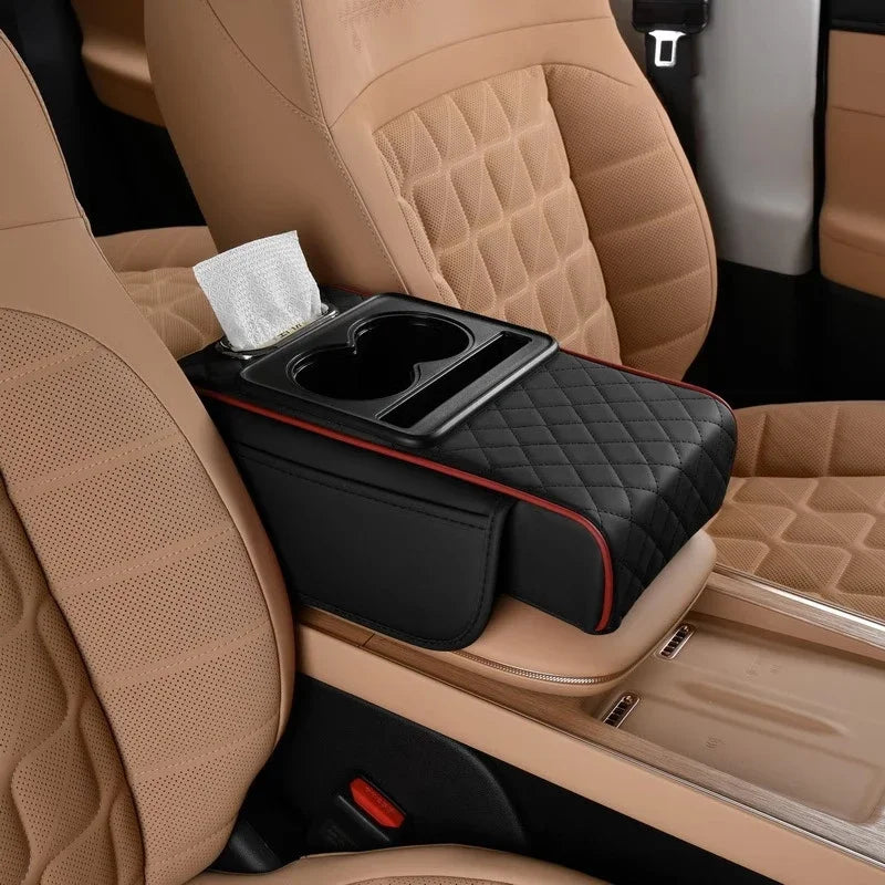 Car Armrest Cushion Organizer Mat Center Console Memory Foam Box Pads