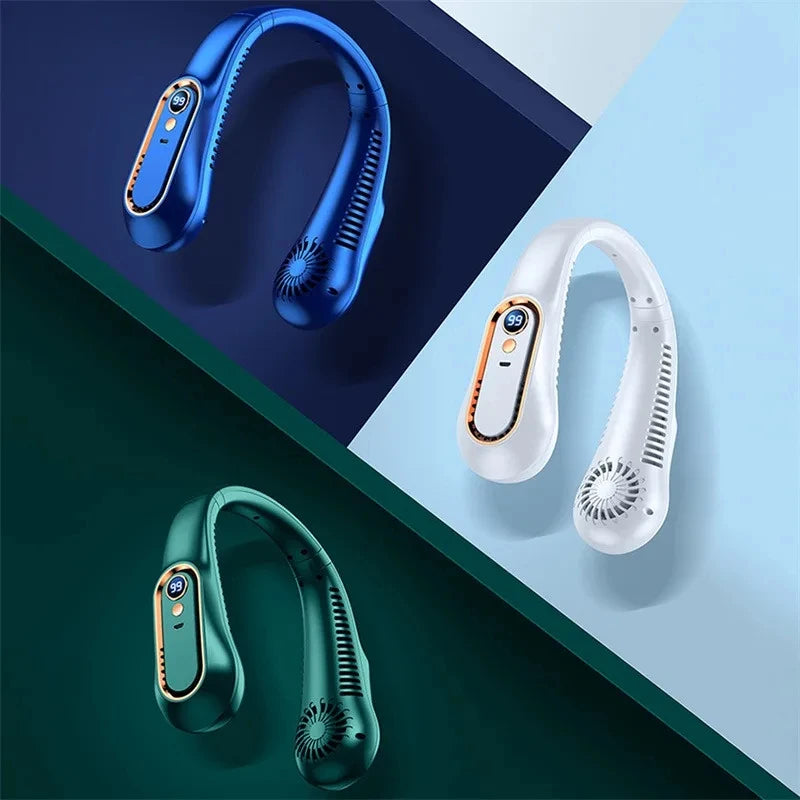 Neck Bladeless Fan Mini Ultra Long Life Portable Lazy Silent Fan Usb Charging Student