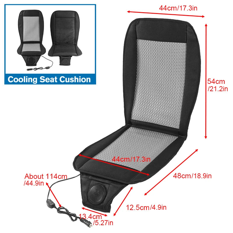 Car 3D Spacer DC 12V Summer Cool Air Seat Cushion