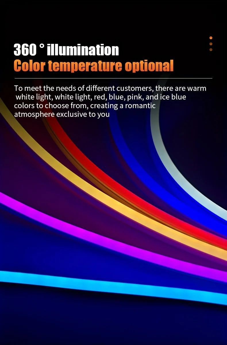 Car Trunk Universal  LED Silicone Light Strip 2M