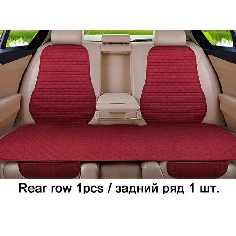 Car Flax Seat Cushion Protector Pad Front/Rear Set