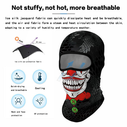 Motorcycle Full Face Sun Protection Lining Summer Breathable Skull Halloween Masks