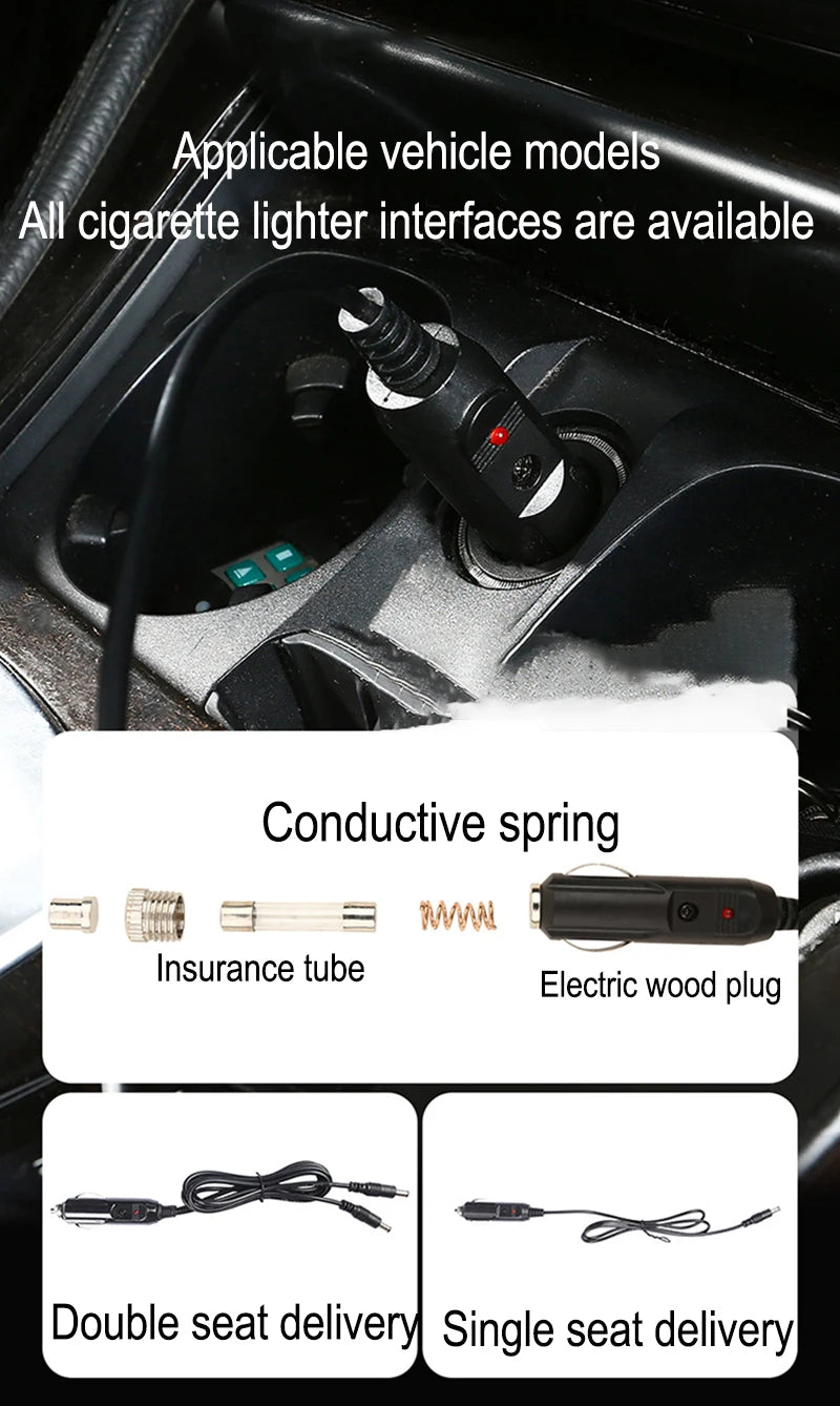 Car Summer Cool 3D Spacer Air Seat Cushion 16 Fans 12V/24V