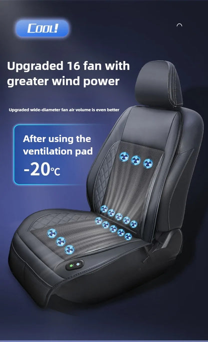 Car 12V/24V Universal Ventilated Seat Cooling 12 Fans Cushion