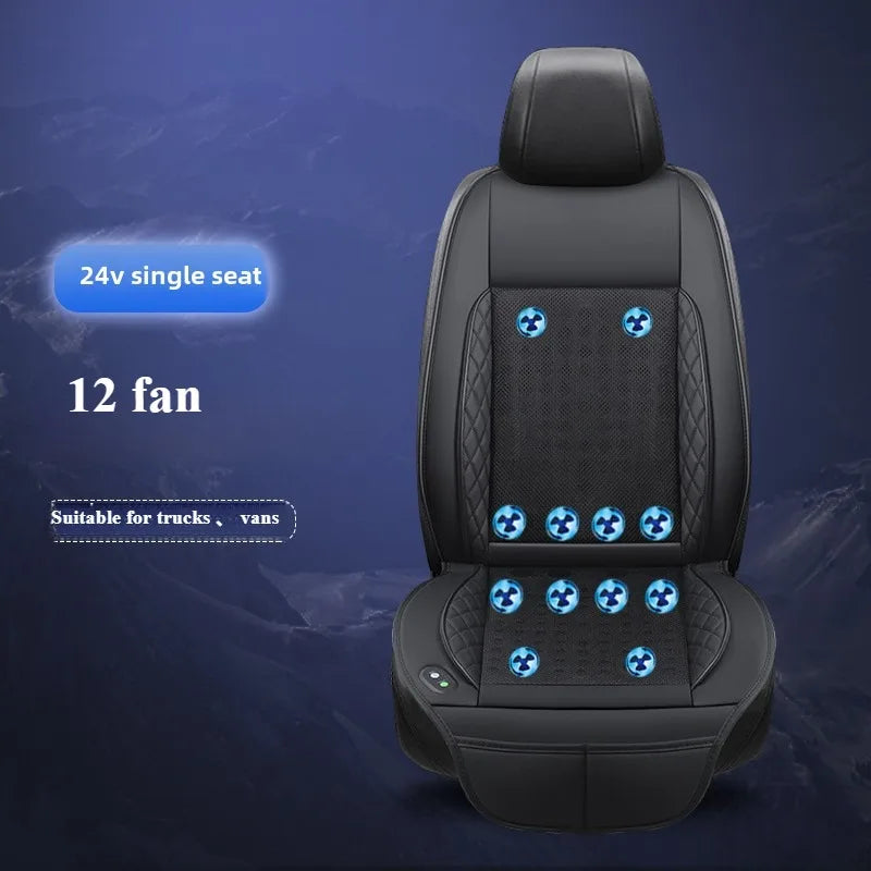 Car 12V/24V Universal Ventilated Seat Cooling 12 Fans Cushion