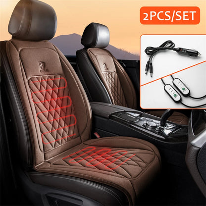 Car Truck 30' Fast Heating Heated Universal Seat Cushion 12/24v