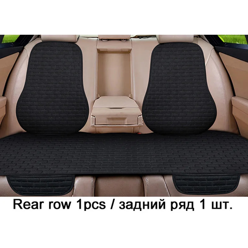 Car Flax Seat Cushion Protector Pad Front/Rear Set