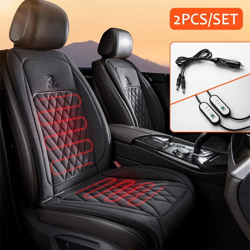 Car Truck 30' Fast Heating Heated Universal Seat Cushion 12/24v