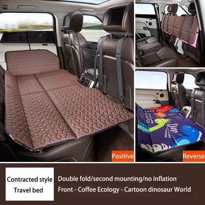 Car Non-inflatable Back Seat Folding Safety Mattress Travelling Mattress