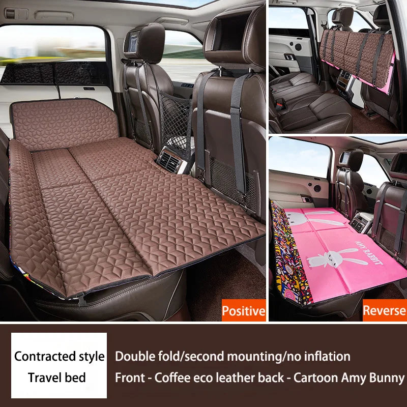 Car Non-inflatable Back Seat Folding Safety Mattress Travelling Mattress