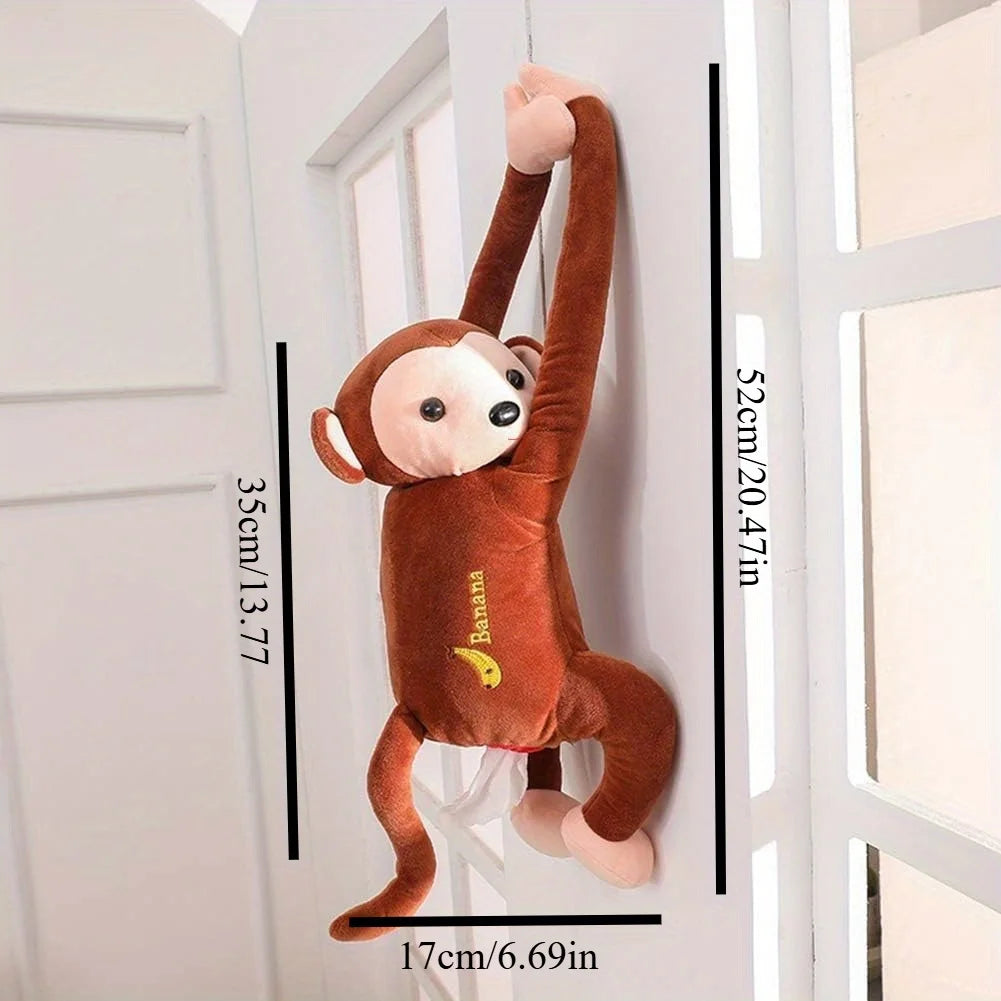 Car Portable Tissue Box Fun Monkey-Shaped Organzier