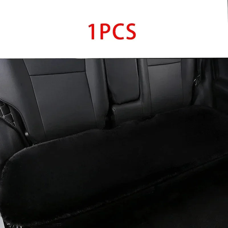 Car Multicolor Plush Fur Seat Cushion Winter Warmth Thick Wool Square Cushion Set