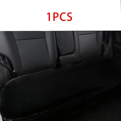 Car Multicolor Plush Fur Seat Cushion Winter Warmth Thick Wool Square Cushion Set