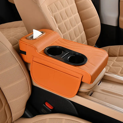 Car Center Armrest Box Elevator Pad Multi-Function Tissue Box Organizer