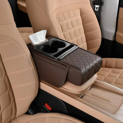 Car Armrest Cushion Organizer Mat Center Console Memory Foam Box Pads