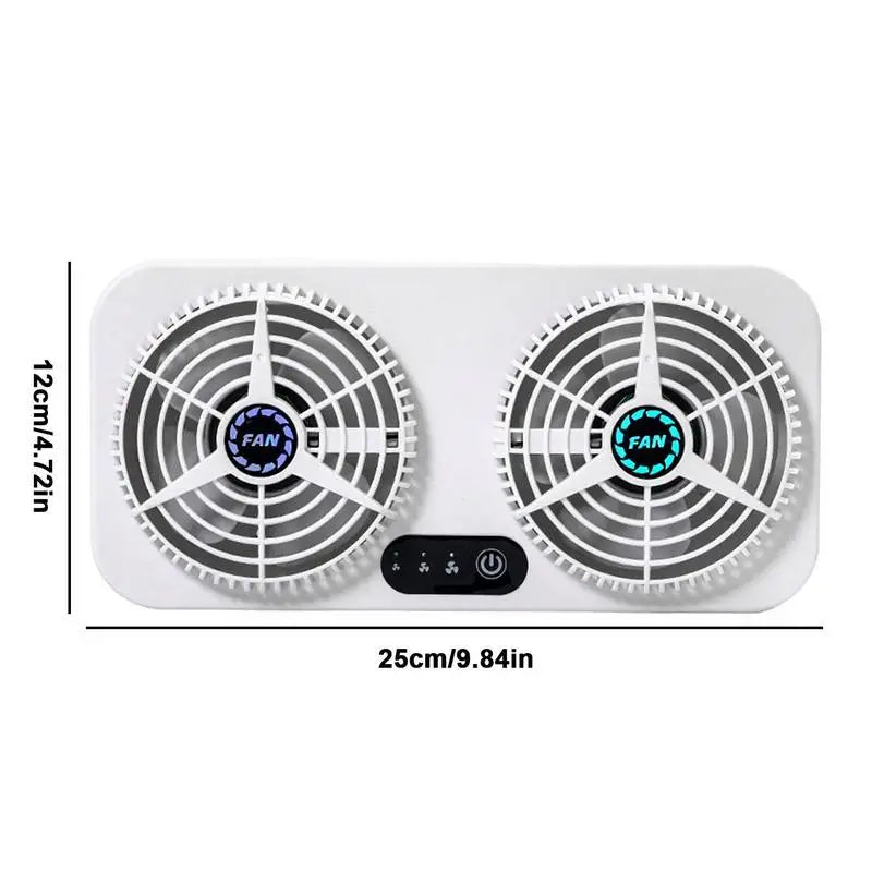 Car Auto Exhaust Front Rear Window Air Vent Exhaust Quiet Fan