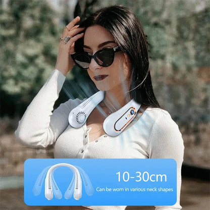 Neck Bladeless Fan Mini Ultra Long Life Portable Lazy Silent Fan Usb Charging Student