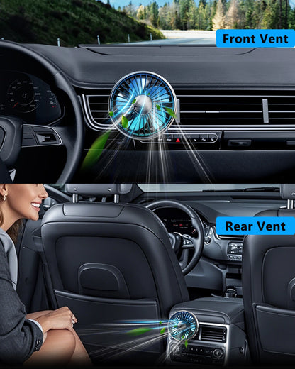 Car Universal Air Vent Clip Lighting USB Plug-In Cooling Fans