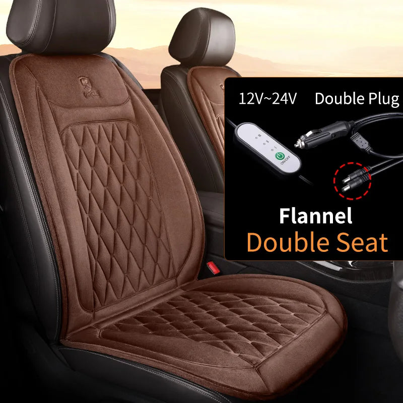 12/24v  Car Heated Seat Cover 30' Fast Heated Seat Protector Cushion