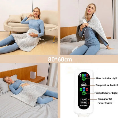 Electric Soft Flannel Heated Blanket Winter Body Warm Mat  Pad Heater