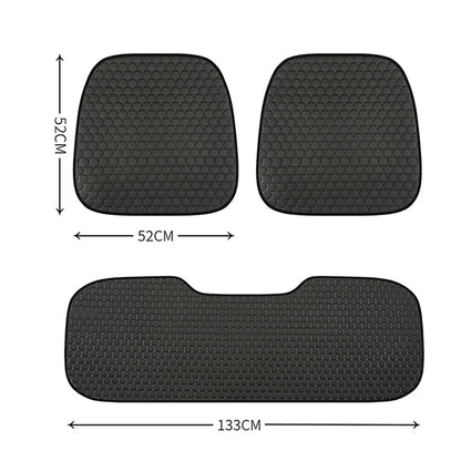 Car Summer Breathable Linen 3D Ice Silk Cushion 3 Pcs