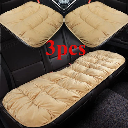Fashionable Car Seat Covers Short Fleece Warm Seat Cushions 3 Pcs
