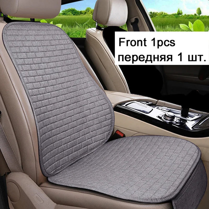 Car Flax Seat Cushion Protector Pad Front/Rear Set