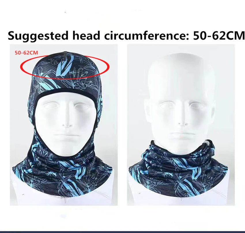 Motorcycle Cycling Summer Cool Ice Silk Full Face Sun Anti-UV Protection Face Cover Masks