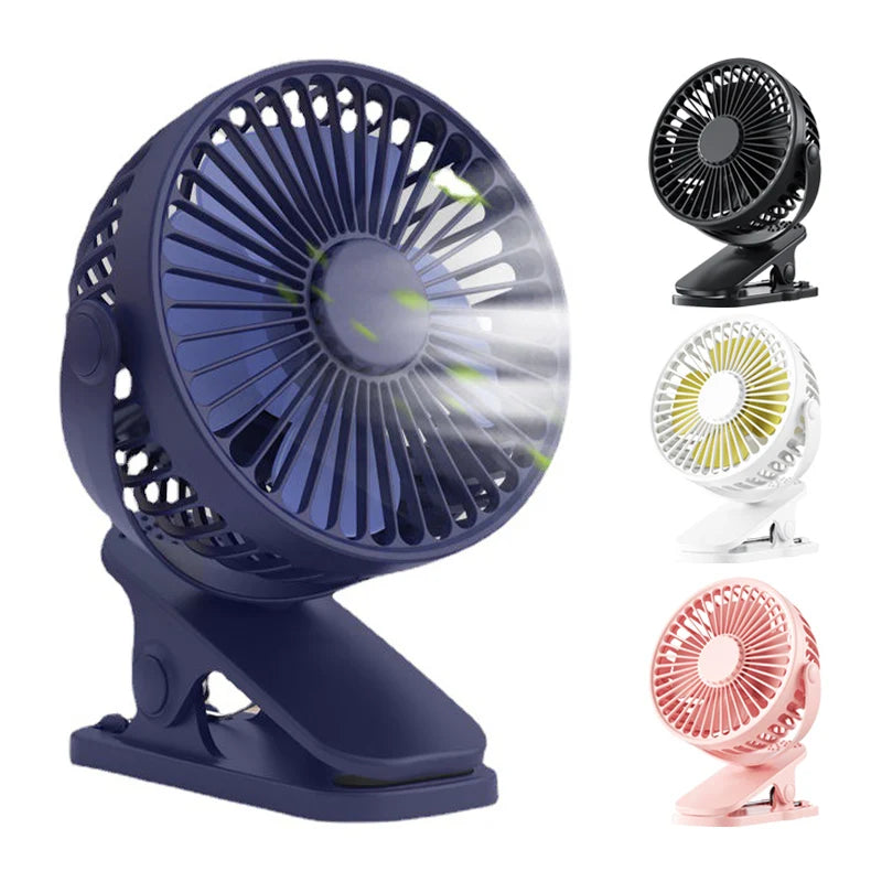Portable Mini Hand Clip Fan USB Quiet Desktop Electric Fan Cooler