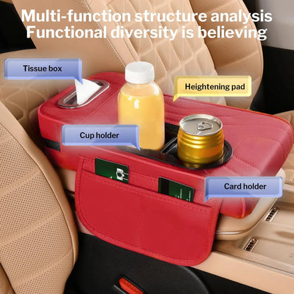 Car Armrest Cover Heightening Pad Storage Organizer